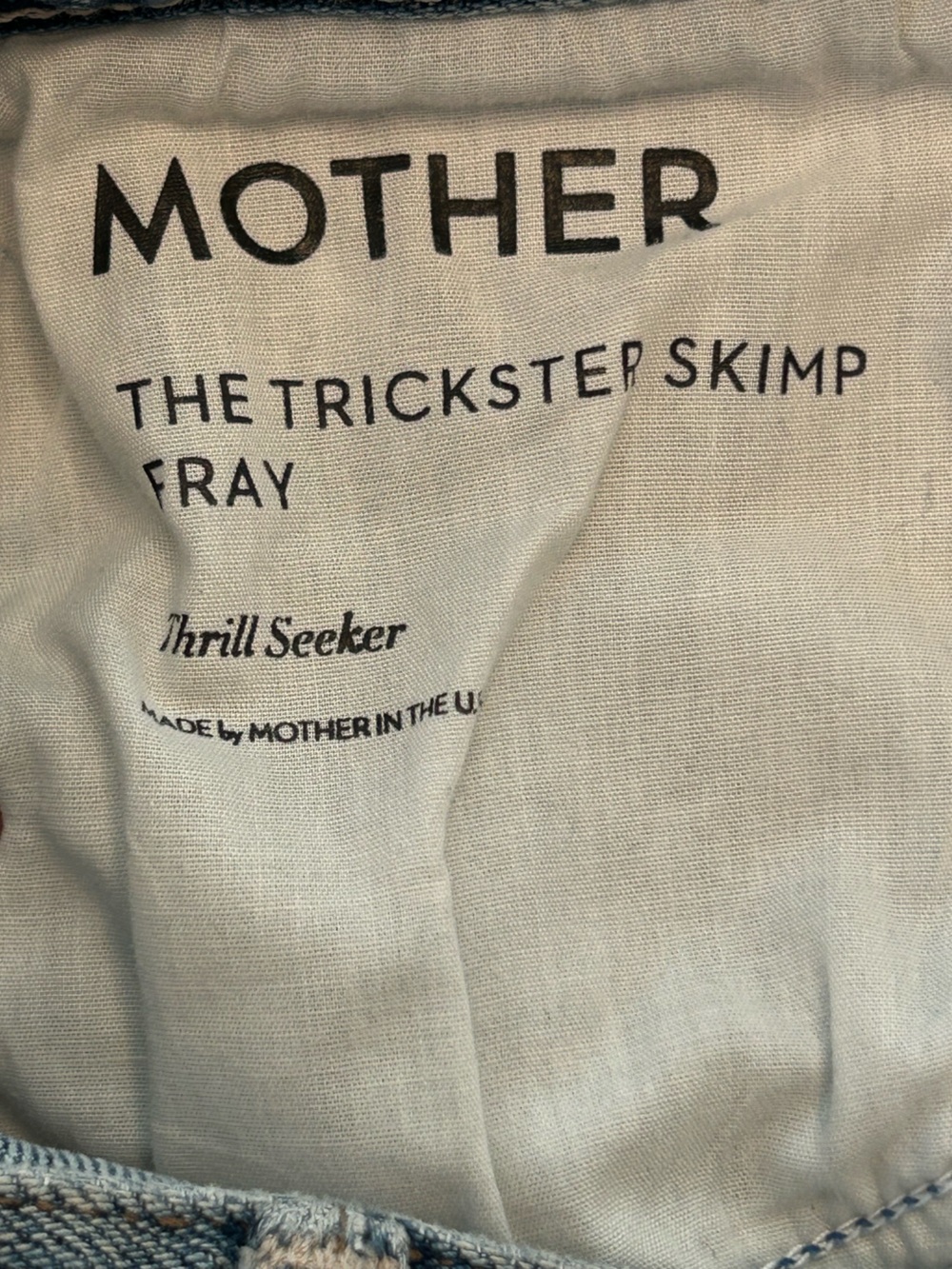 Mother jeans Trickster skimp fray thrill seeker wash raw hem grunge edgy chic 24 - Picture 12 of 15